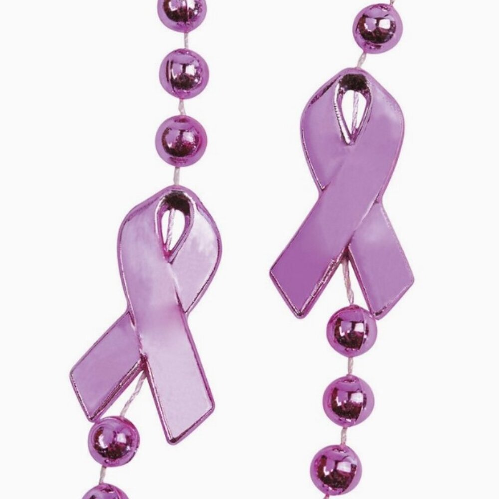 Pink Ribbon Bead Necklaces - Breast Cancer Awareness